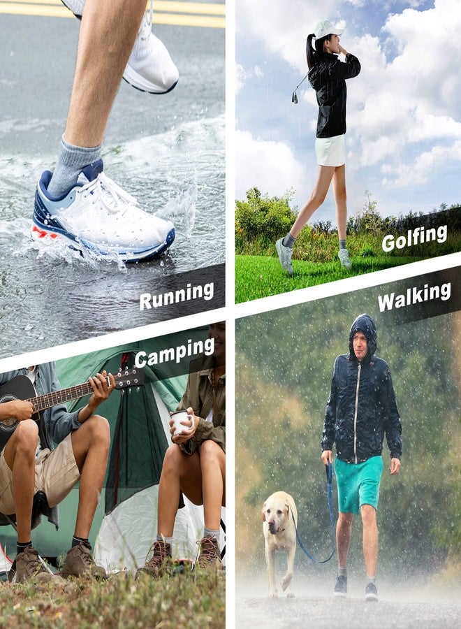 DRYMILE Active Waterproof Socks, Breathable Cushioned Running, Hiking, Winter Waterproof Socks for Men & Women - Ankle (Large, Black/Blue) - Image 5